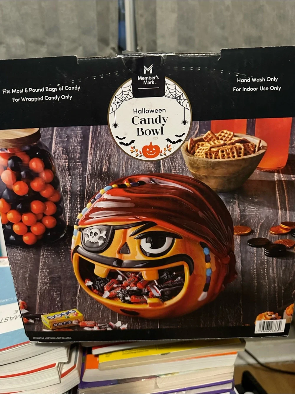 Member's Mark Halloween Pirate Candy Bowl - Orange